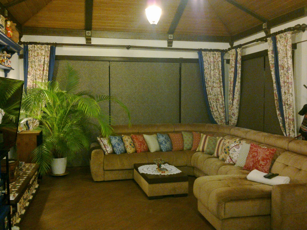 Рулонные шторы в гостиной